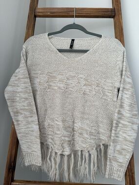 Cream patterned sweater